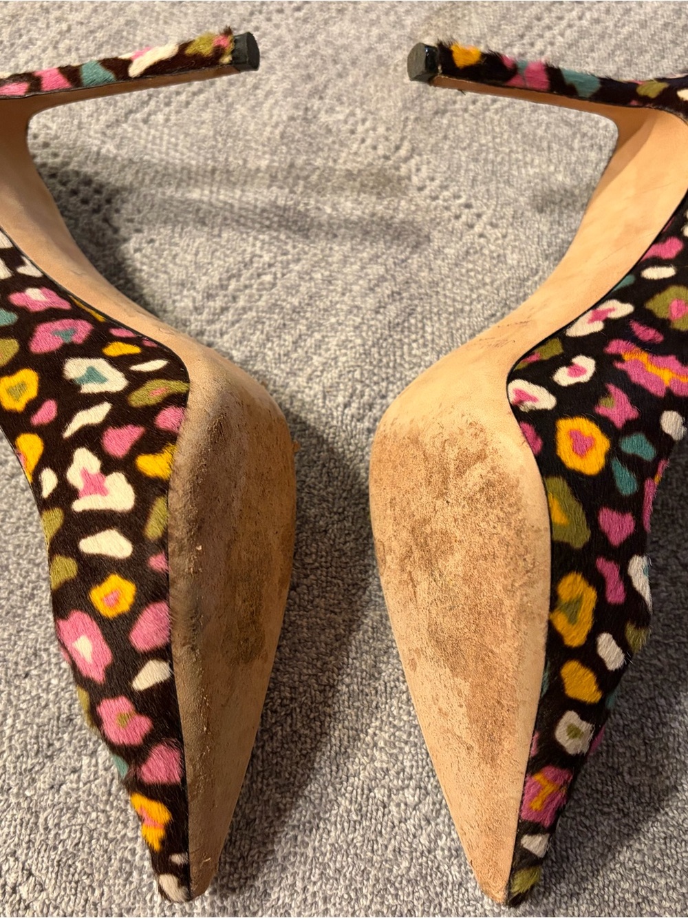 Jimmy Choo Multicolor Floral-Print Pointed Toe Pumps - Picture 2 of 3